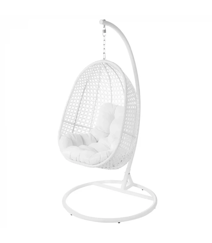 Fauteuil Dido Oeuf Suspendu Blanc + Support - Outdoor 1 Fauteuil Dido Oeuf Suspendu Blanc + Support - Outdoor