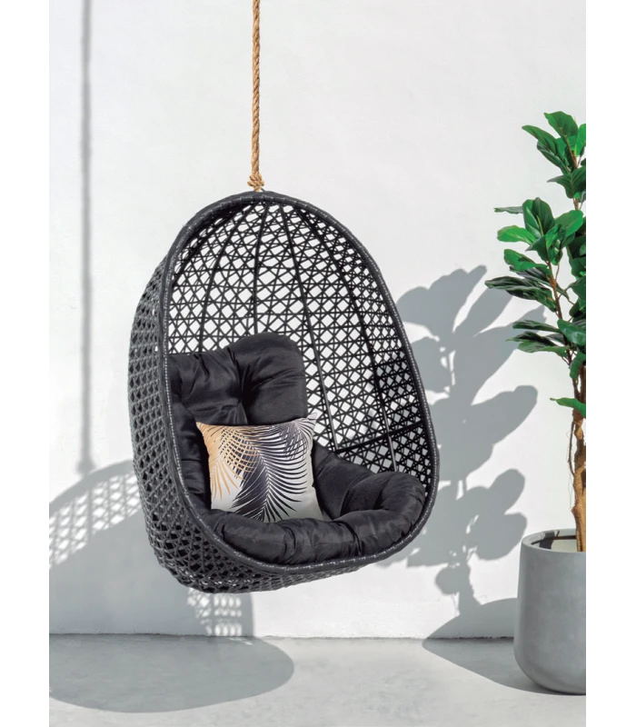 Fauteuil Dido Oeuf Suspendu Noir - Outdoor 1 Fauteuil Dido Oeuf Suspendu Noir - Outdoor