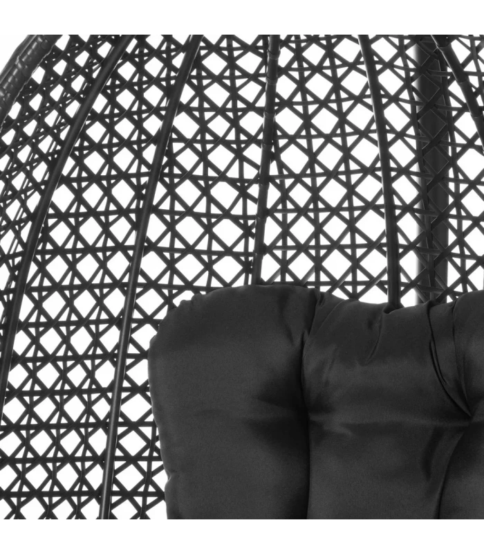 Fauteuil Dido Oeuf Suspendu Noir + Support - Outdoor 3 Fauteuil Dido Oeuf Suspendu Noir + Support - Outdoor – Image 3