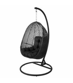 Fauteuil Dido Oeuf Suspendu Noir + Support - Outdoor