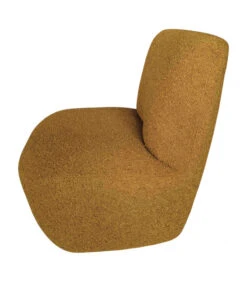 Fauteuil Eve Tissu Bouclette Ocre -Magasin De Meubles De Qualité fauteuil eve tissu bouclette ocre 2