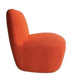 Fauteuil Eve Tissu Bouclette Orange -Magasin De Meubles De Qualité fauteuil eve tissu bouclette orange 2