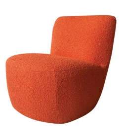 Fauteuil Eve Tissu Bouclette Orange