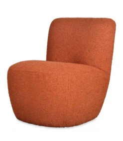 Fauteuil Eve Tissu Bouclette Rouille
