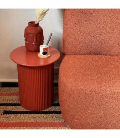 Fauteuil Eve Tissu Bouclette Rouille -Magasin De Meubles De Qualité fauteuil eve tissu bouclette rouille 4