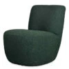 Fauteuil Eve Tissu Bouclette Vert Foncé