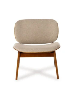Fauteuil Kuji Beige Structure Bois -Magasin De Meubles De Qualité fauteuil kuji beige structure bois 3
