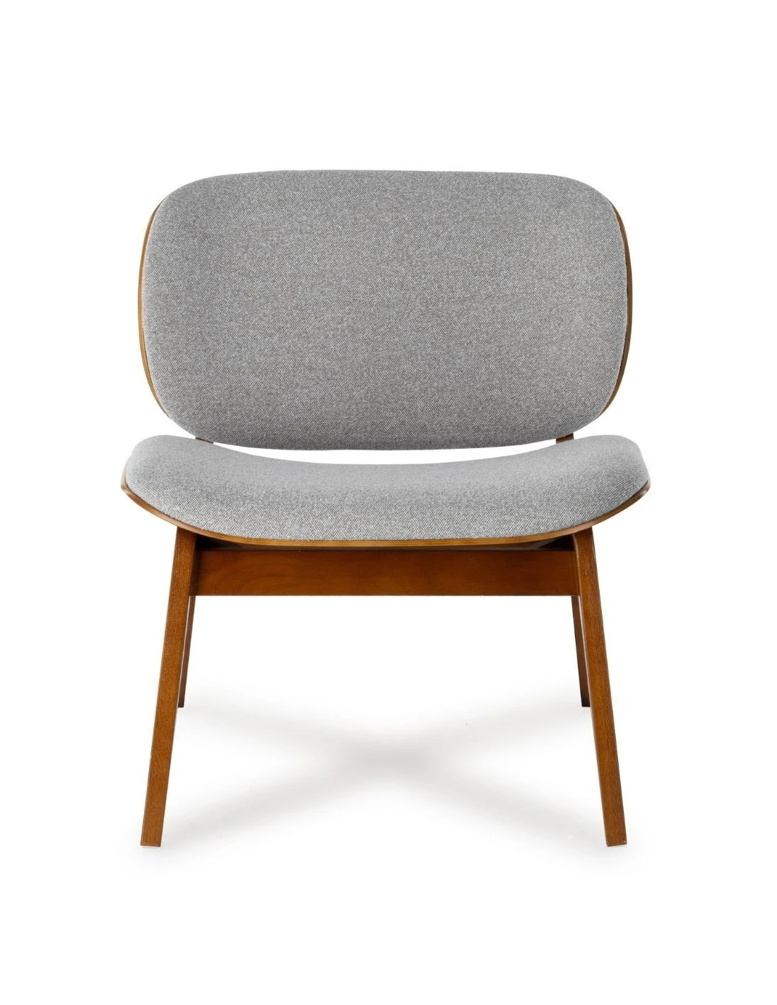 Fauteuil Kuji Gris Clair Structure Bois 2 Fauteuil Kuji Gris Clair Structure Bois – Image 2