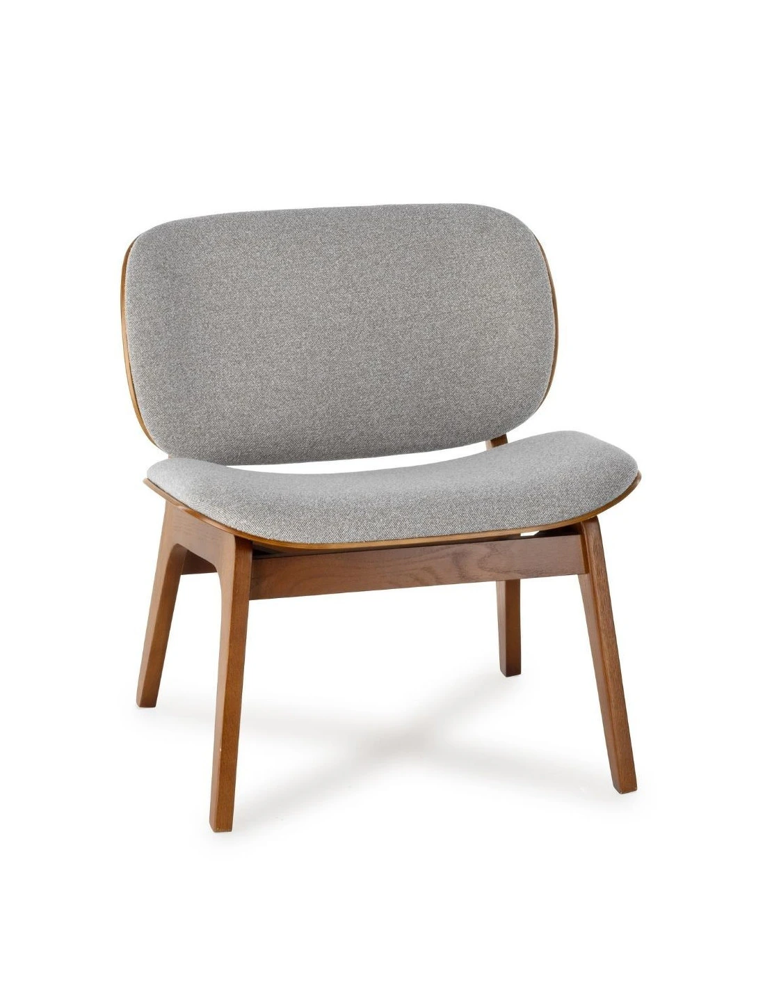 Fauteuil Kuji Gris Clair Structure Bois 1 Fauteuil Kuji Gris Clair Structure Bois