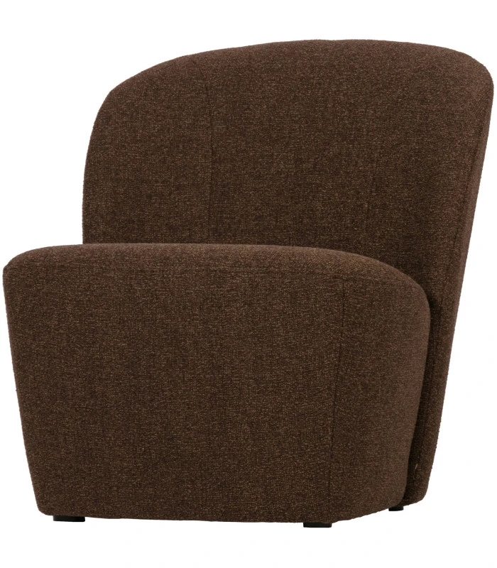 Fauteuil Love Tissu Mix Marron 100% Pes 1 Fauteuil Love Tissu Mix Marron 100% Pes