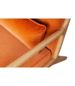 Fauteuil Mark Velours Orange -Magasin De Meubles De Qualité fauteuil mark velours melon 7