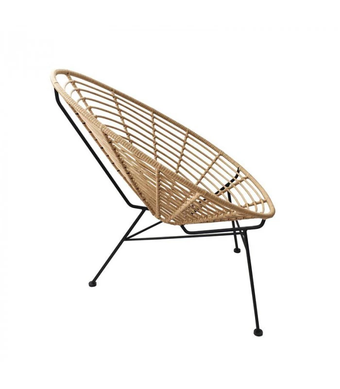 Fauteuil Panama - Structure Acier Noir 2 Fauteuil Panama - Structure Acier Noir – Image 2