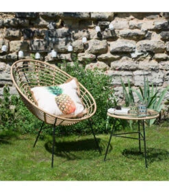 Fauteuil Panama - Structure Acier Noir 8 Fauteuil Panama - Structure Acier Noir -Magasin De Meubles De Qualité fauteuil panama structure acier noir 2