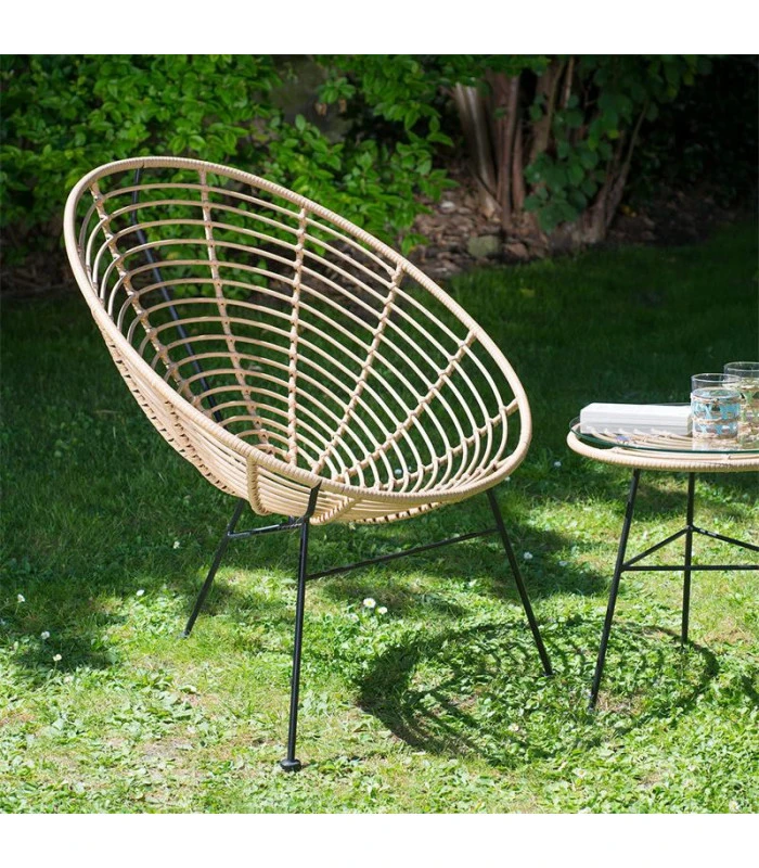 Fauteuil Panama - Structure Acier Noir 5 Fauteuil Panama - Structure Acier Noir – Image 5