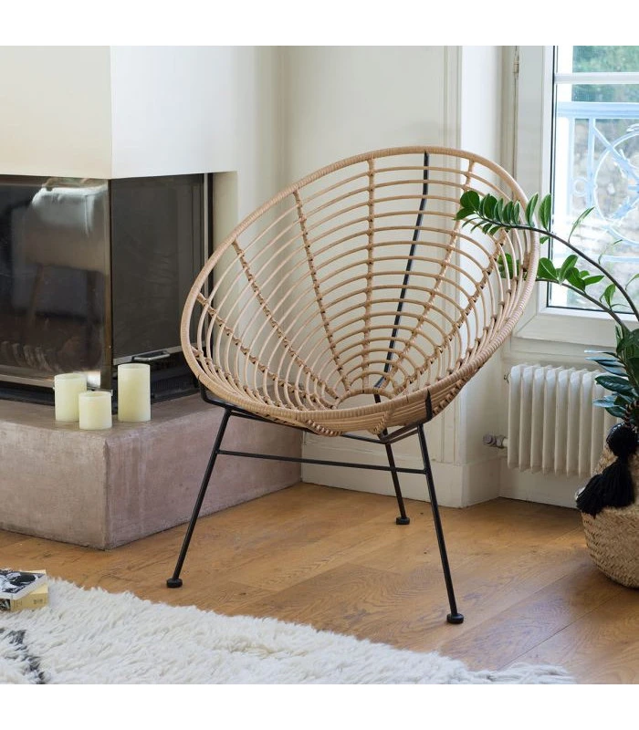 Fauteuil Panama - Structure Acier Noir 6 Fauteuil Panama - Structure Acier Noir – Image 6