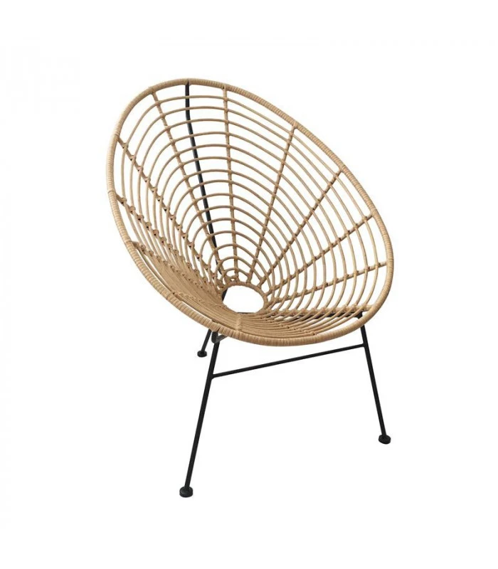 Fauteuil Panama - Structure Acier Noir 1 Fauteuil Panama - Structure Acier Noir