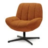 Fauteuil Pauline Velours Marron Pivotant