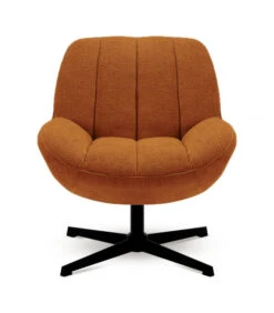 Fauteuil Pauline Velours Marron Pivotant -Magasin De Meubles De Qualité fauteuil pauline velours marron pivotant 2