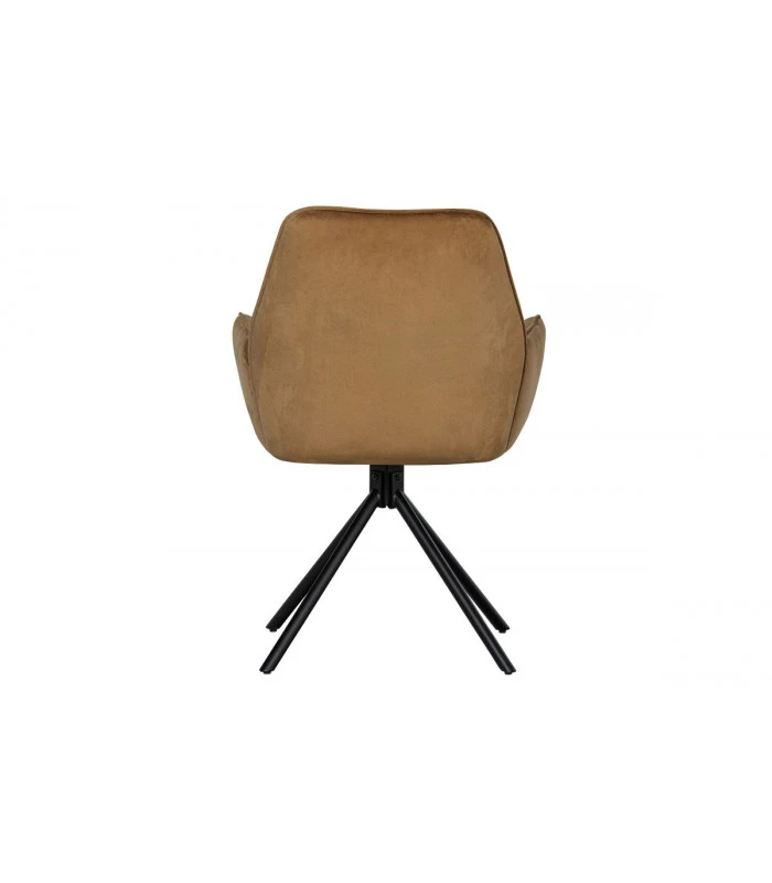WOOOD Fauteuil Pivotant Amber Velours Caramel 7 WOOOD Fauteuil Pivotant Amber Velours Caramel – Image 7