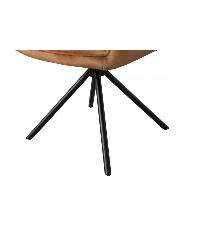 WOOOD Fauteuil Pivotant Amber Velours Caramel 9 WOOOD Fauteuil Pivotant Amber Velours Caramel – Image 9