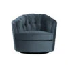 Fauteuil Pivotant Carroussel Velours Bleu