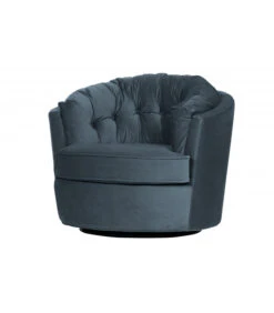Fauteuil Pivotant Carroussel Velours Bleu -Magasin De Meubles De Qualité fauteuil pivotant carroussel velours bleu 2