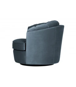 Fauteuil Pivotant Carroussel Velours Bleu -Magasin De Meubles De Qualité fauteuil pivotant carroussel velours bleu 3
