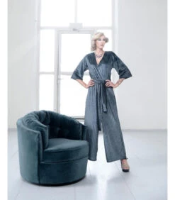 Fauteuil Pivotant Carroussel Velours Bleu -Magasin De Meubles De Qualité fauteuil pivotant carroussel velours bleu 5