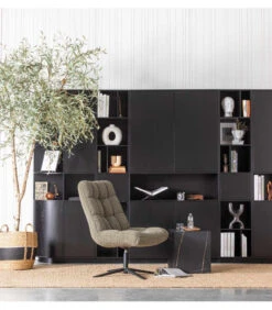 WOOOD Fauteuil Pivotant Job Teddy Vert -Magasin De Meubles De Qualité fauteuil pivotant job teddy vert 2