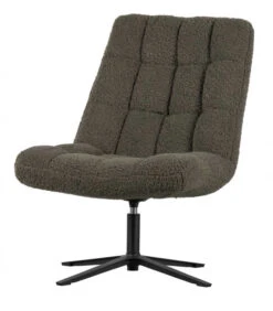 WOOOD Fauteuil Pivotant Job Teddy Vert