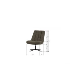 WOOOD Fauteuil Pivotant Job Teddy Vert -Magasin De Meubles De Qualité fauteuil pivotant job teddy vert 8