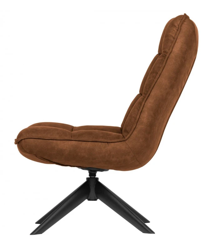 Fauteuil Pivotant Jouke Cuir Artificiel Cognac 4 Fauteuil Pivotant Jouke Cuir Artificiel Cognac – Image 4