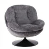 Fauteuil Pivotant Memento Gris Pied Noir - 15% De Remise Offert