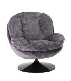 Fauteuil Pivotant Memento Gris Pied Noir - 15% De Remise Offert