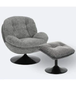 Fauteuil Pivotant Memento Gris Souris - 15% De Remise Offert -Magasin De Meubles De Qualité fauteuil pivotant memento gris souris 4
