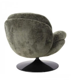 Fauteuil Pivotant Memento Kaki Pied Noir - 15% De Remise Offert -Magasin De Meubles De Qualité fauteuil pivotant memento kaki pied noir 3