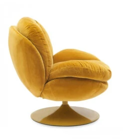 Fauteuil Pivotant Memento Uni Moutarde - 15% De Remise Offert -Magasin De Meubles De Qualité fauteuil pivotant memento uni moutarde 2