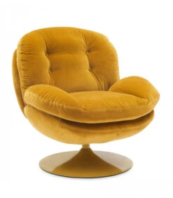Fauteuil Pivotant Memento Uni Moutarde - 15% De Remise Offert