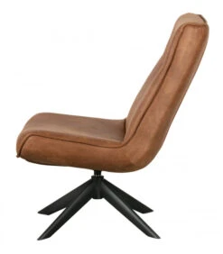 WOOOD Fauteuil Pivotant Skyler Cuir Artificiel Cognac -Magasin De Meubles De Qualité fauteuil pivotant skyler cuir artificiel cognac 4