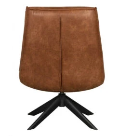 WOOOD Fauteuil Pivotant Skyler Cuir Artificiel Cognac -Magasin De Meubles De Qualité fauteuil pivotant skyler cuir artificiel cognac 5