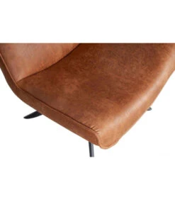 WOOOD Fauteuil Pivotant Skyler Cuir Artificiel Cognac -Magasin De Meubles De Qualité fauteuil pivotant skyler cuir artificiel cognac 6