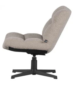 WOOOD Fauteuil Pivotant Vinny Bouclé Sable -Magasin De Meubles De Qualité fauteuil pivotant vinny boucle sable 4