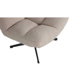 WOOOD Fauteuil Pivotant Vinny Bouclé Sable -Magasin De Meubles De Qualité fauteuil pivotant vinny boucle sable 7