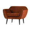 Fauteuil Rocco Velours Rouille