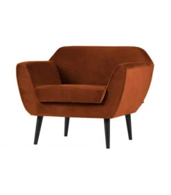 Fauteuil Rocco Velours Rouille