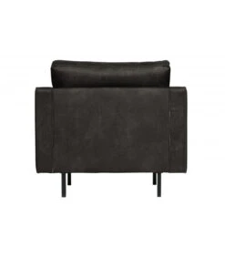 Fauteuil Rodéo Classic Cuir Recyclé Black Matelassé -Magasin De Meubles De Qualité fauteuil rodeo classic cuir recycle black matelasse 2