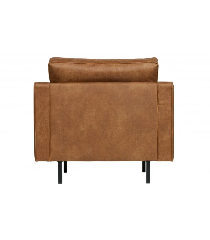 Fauteuil Rodéo Classic Cuir Recyclé Cognac Matelassé 3 Fauteuil Rodéo Classic Cuir Recyclé Cognac Matelassé – Image 3