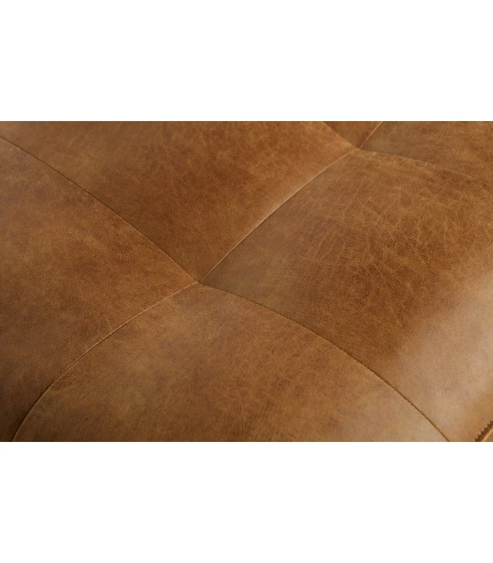 Fauteuil Rodéo Classic Cuir Recyclé Cognac Matelassé 5 Fauteuil Rodéo Classic Cuir Recyclé Cognac Matelassé – Image 5