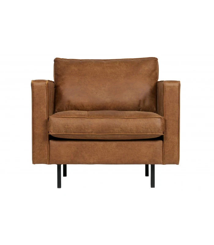 Fauteuil Rodéo Classic Cuir Recyclé Cognac Matelassé 1 Fauteuil Rodéo Classic Cuir Recyclé Cognac Matelassé