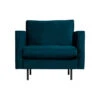 Fauteuil Rodéo Classic Velvet Bleu Matelassé